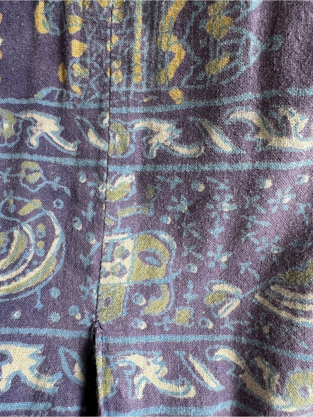 Gypsy Elephant Paisley Bell Bottom Festival Hippie Pants M Boho - Picture 8 of 14